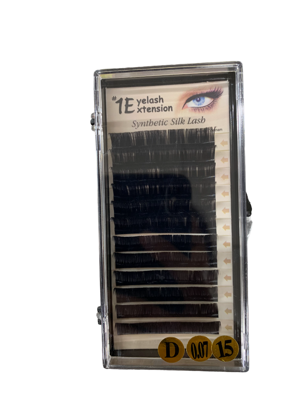 1E Eyelash Extension Synthetic Silk Lash D-0.07-15